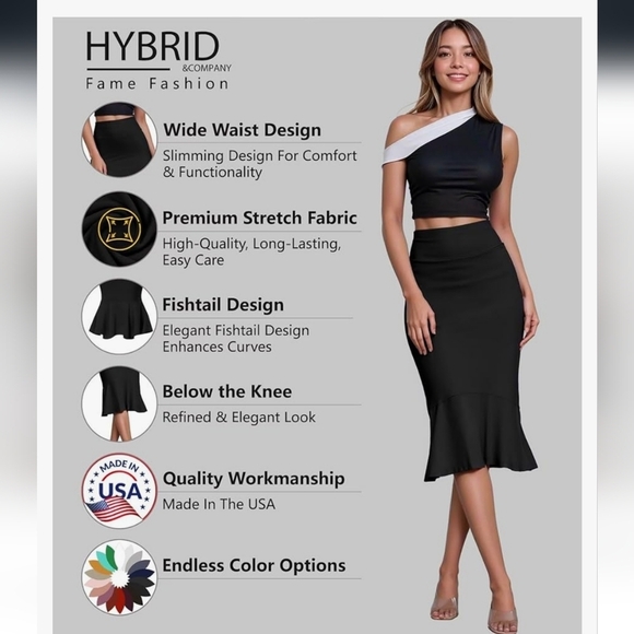 Elegant Black Women's Skirt - Picture 2 of 15